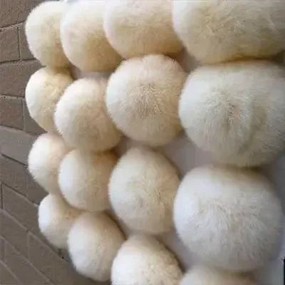 Fluffy Faux Fur Pom Poms For Keychains Hats Scarves DIY