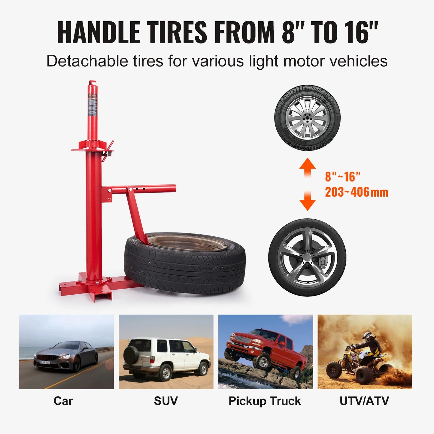 SucceBuy Portable Manual Tire Changer Bead Breaker Tool For Vehicles