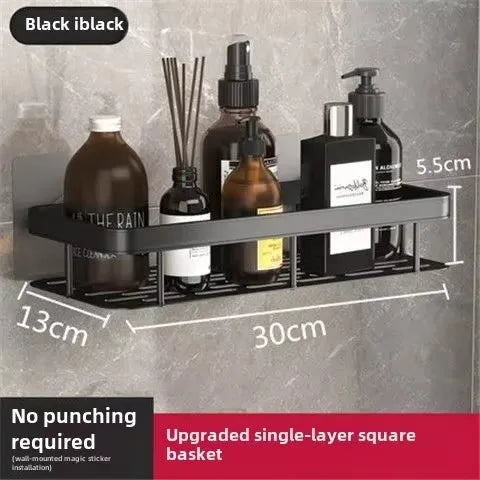 Adhesive Bathroom Shampoo Holder Corner Shower Caddy Shelves No Drill