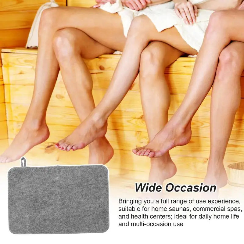 Felt Heat Insulation Mat Sauna Bath Spa Cushion 2pcs