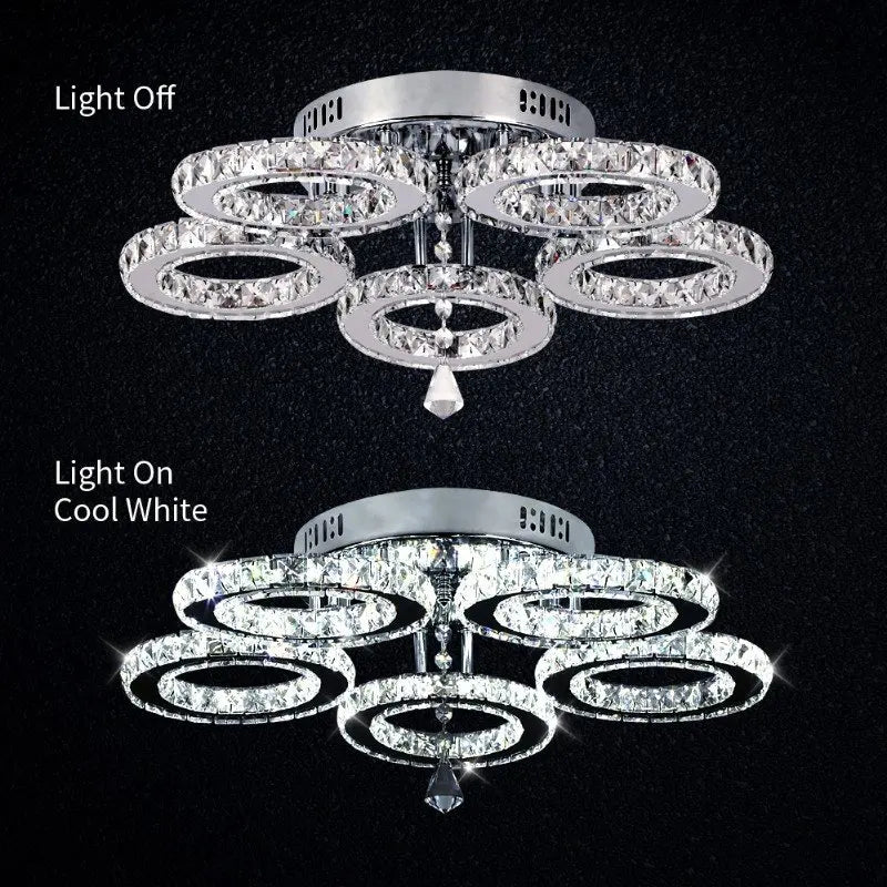 Modern Luxury Ceiling Crystal Chandelier Decoration Home Furniture Living Room Hanging Ceiling Lamp Kitchen Light Led Lighting