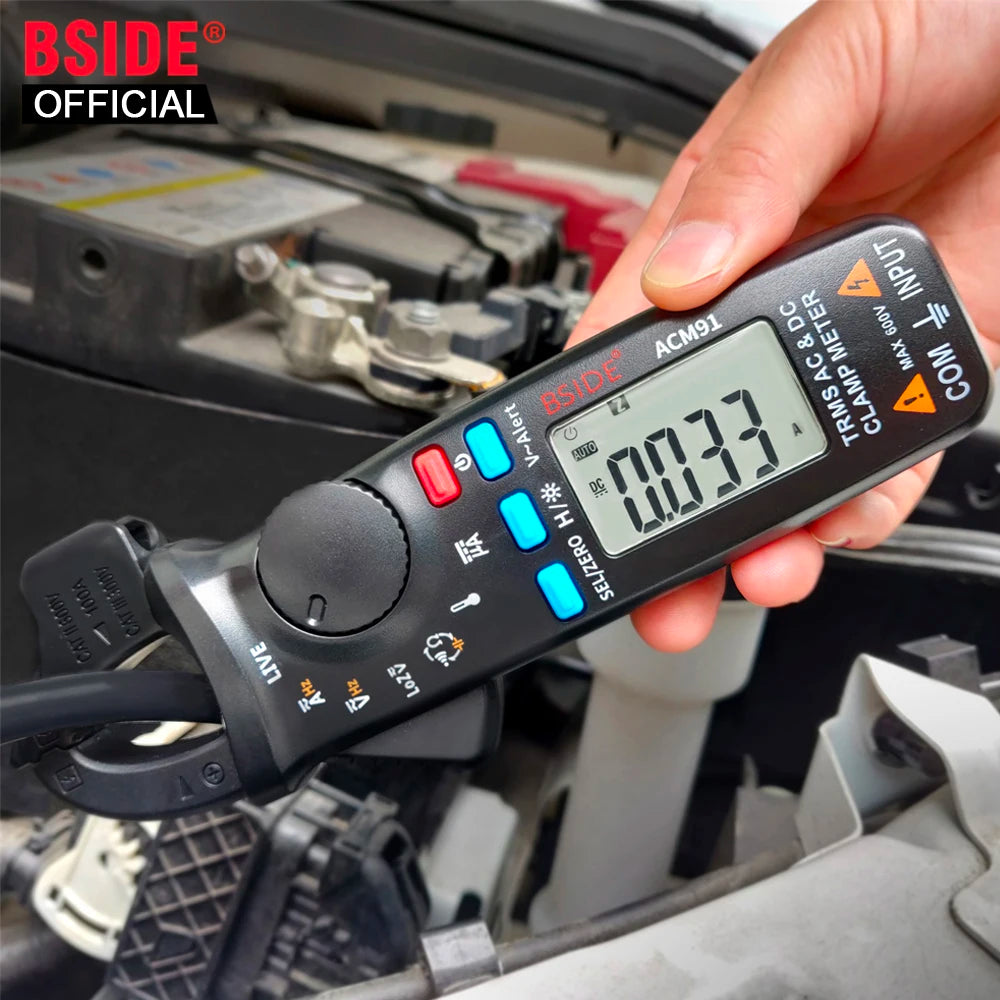 BSIDE ACM91 Digital Clamp Meter 100A Precision Ammeter DC AC