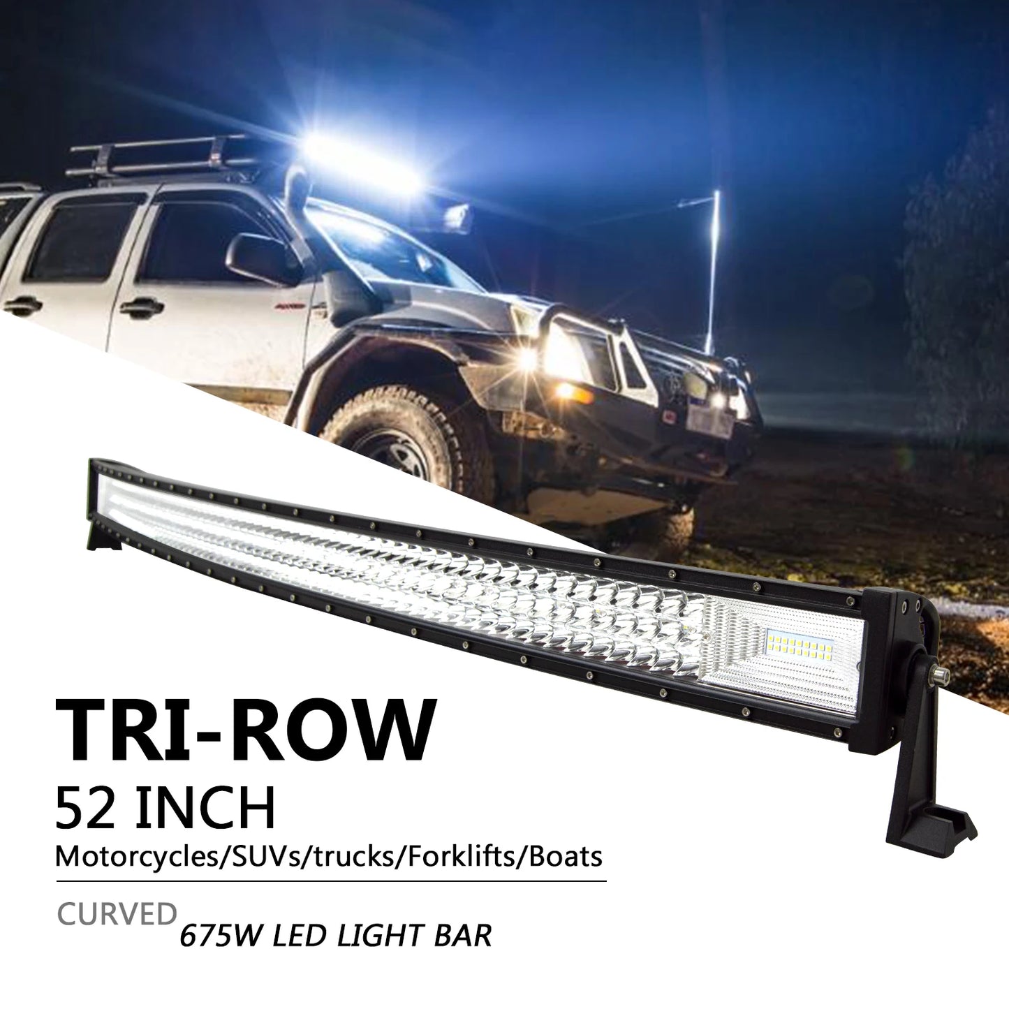 Auxtings Curved LED Light Bar Offroad 12V 24V Combo Beam