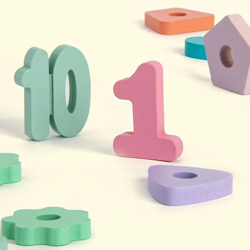 Math Shapes Puzzle Toys for Preschool Learning Number Matching