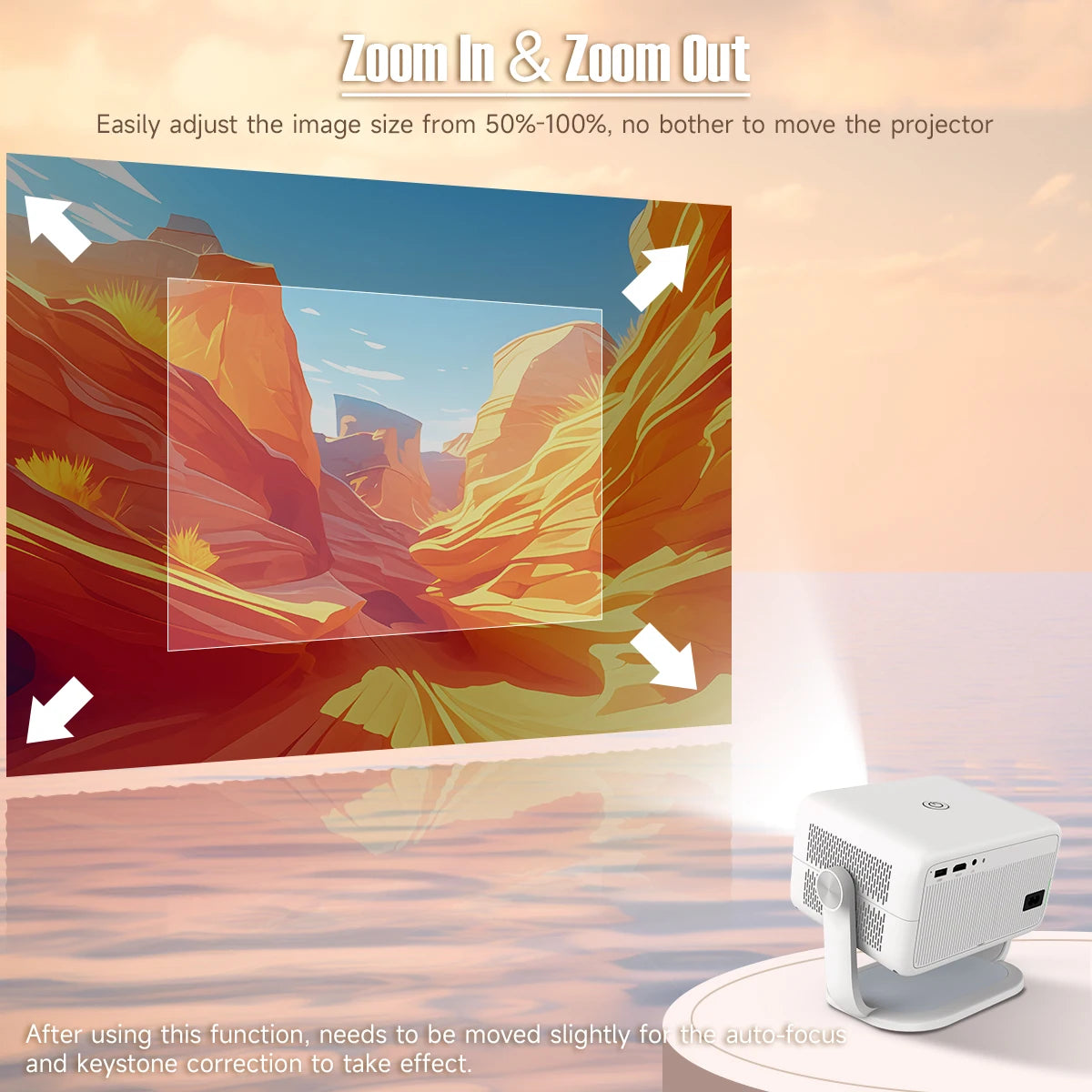 Magcubic Native 1080P Home Theater Projector With Auto Focus