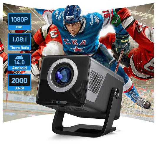 LynCast 8K Support HD Projector With Auto Focus 2000 ANSI
