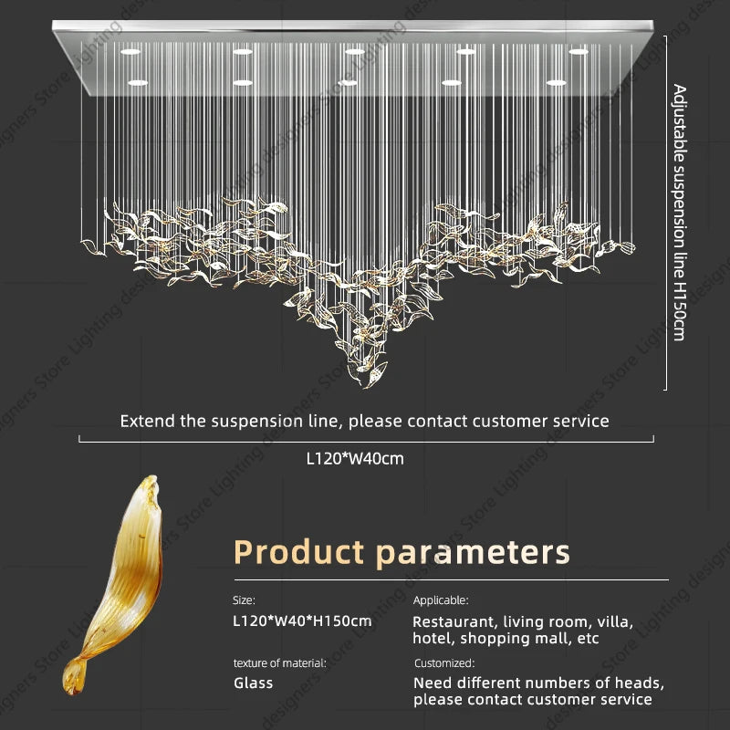 Yingxuan Pendant Light Chandelier For Living Room Kitchen Bar Dining