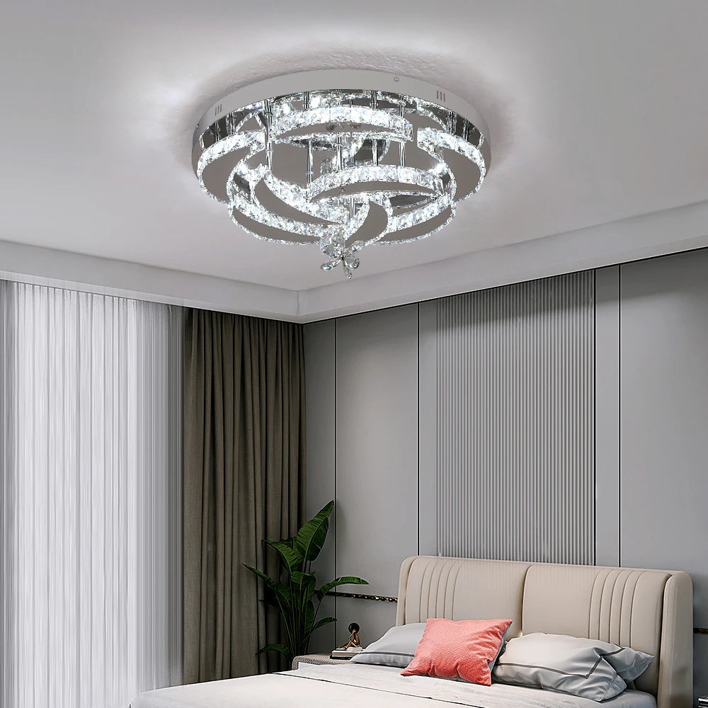 VETRULUS Luxury K9 Crystal Chandelier Modern Ceiling Pendant Light Dimmable