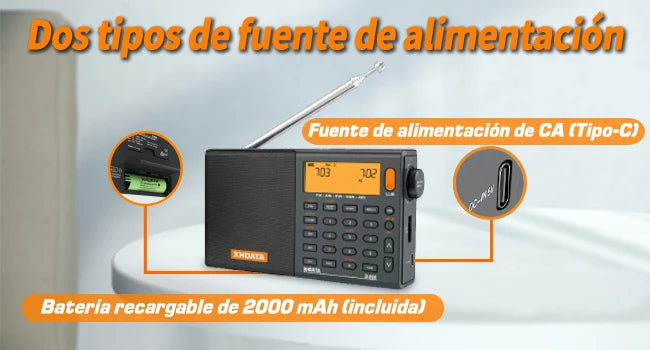 XHDATA D808 Multiband Radio Long Range AM FM SW MW