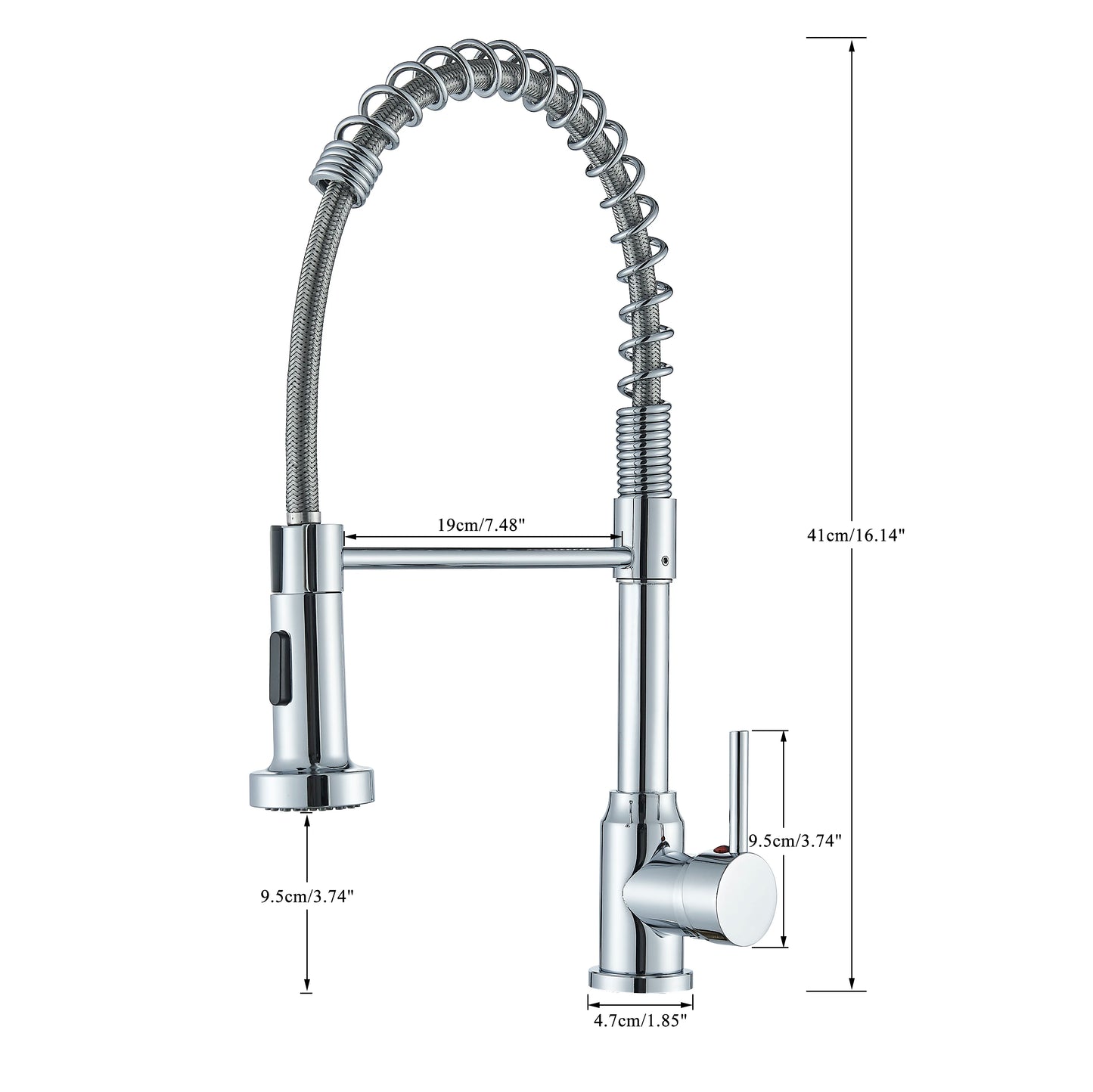 Suguword Removable Kitchen Faucet Deck Mount with Sprayer Dual Modes