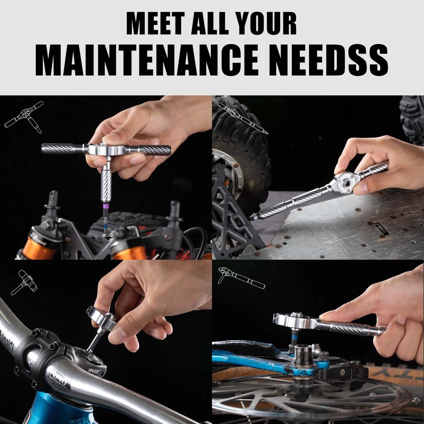 VMAN 66in1 Multifunction Ratchet Screwdriver Set with Magnetic Bits