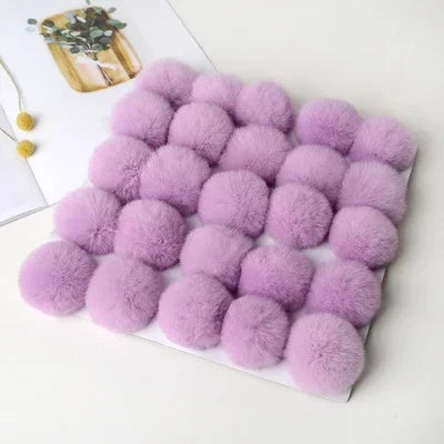 Fluffy Faux Fur Pom Poms For Keychains Hats Scarves DIY