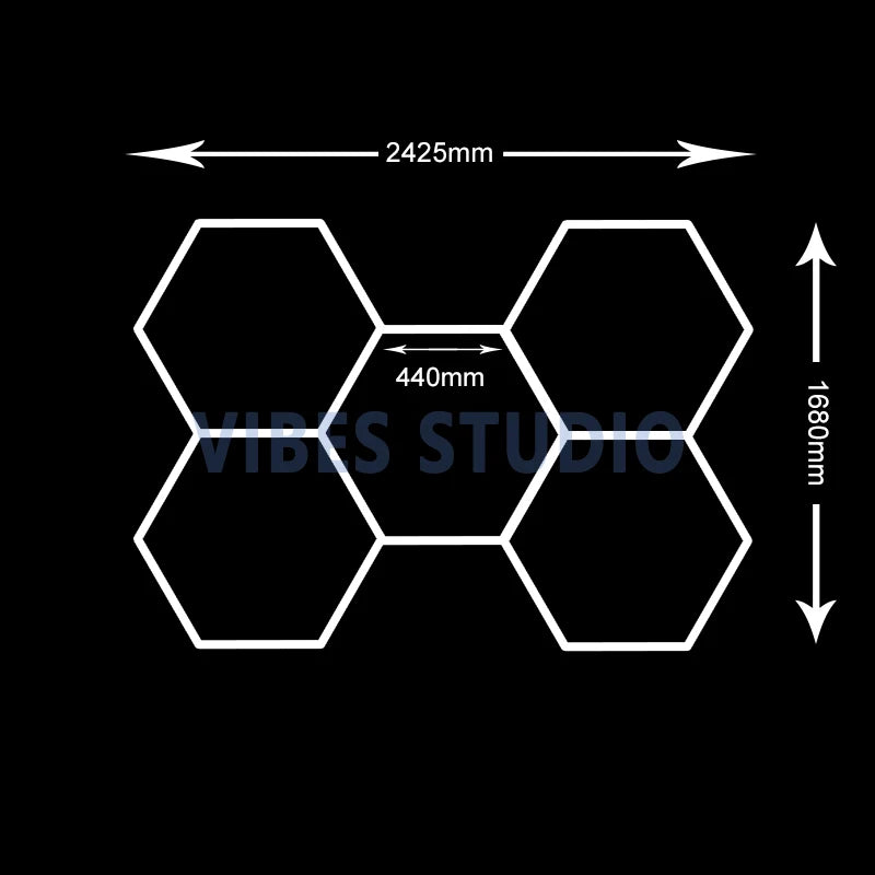 Ultra Bright LED Hexagon Tube Light For Garage Workshop