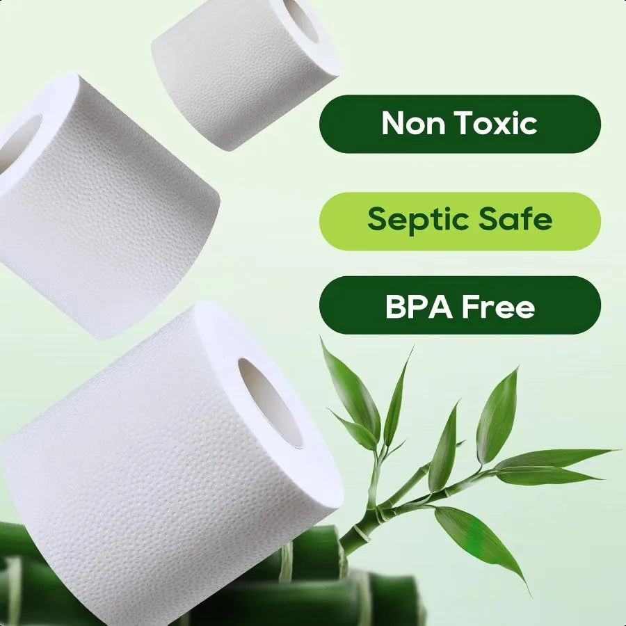 Bamboo Toilet Paper Septic Safe 16 Double Rolls 2 Ply