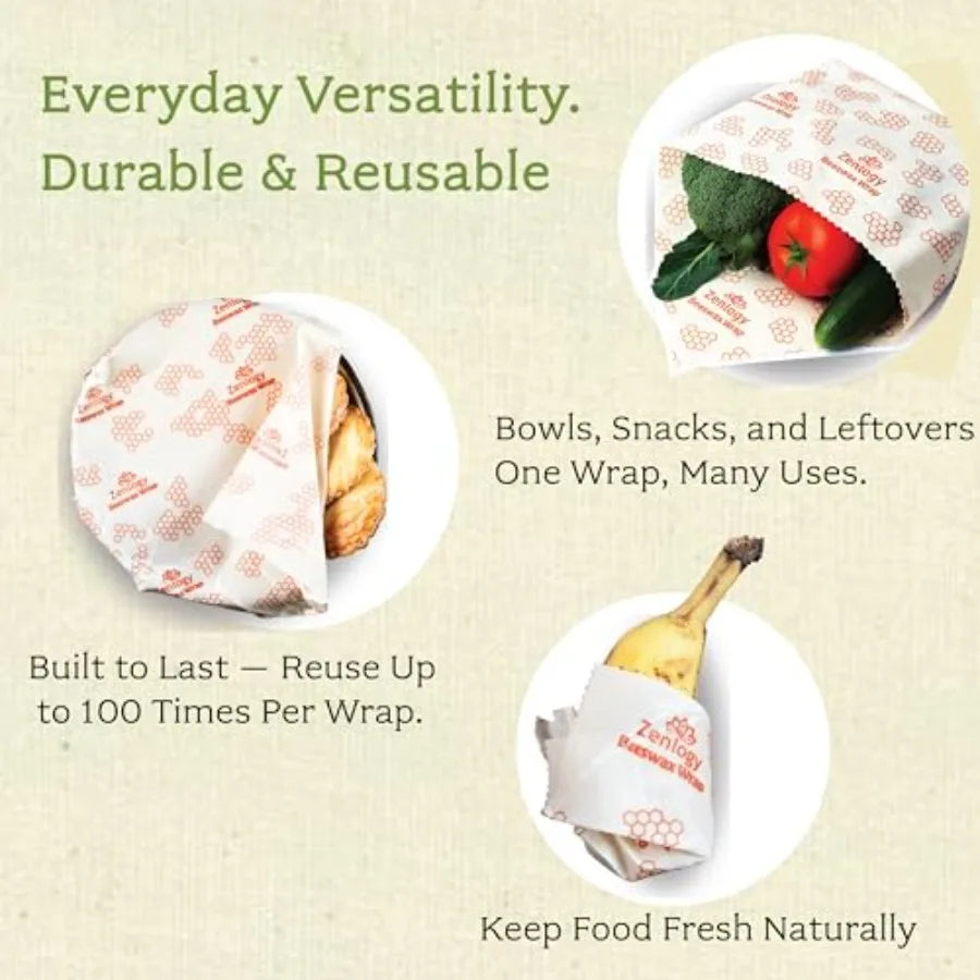 Hign-concerned Reusable Beeswax Food Wrap Cotton Eco Friendly Kitchen