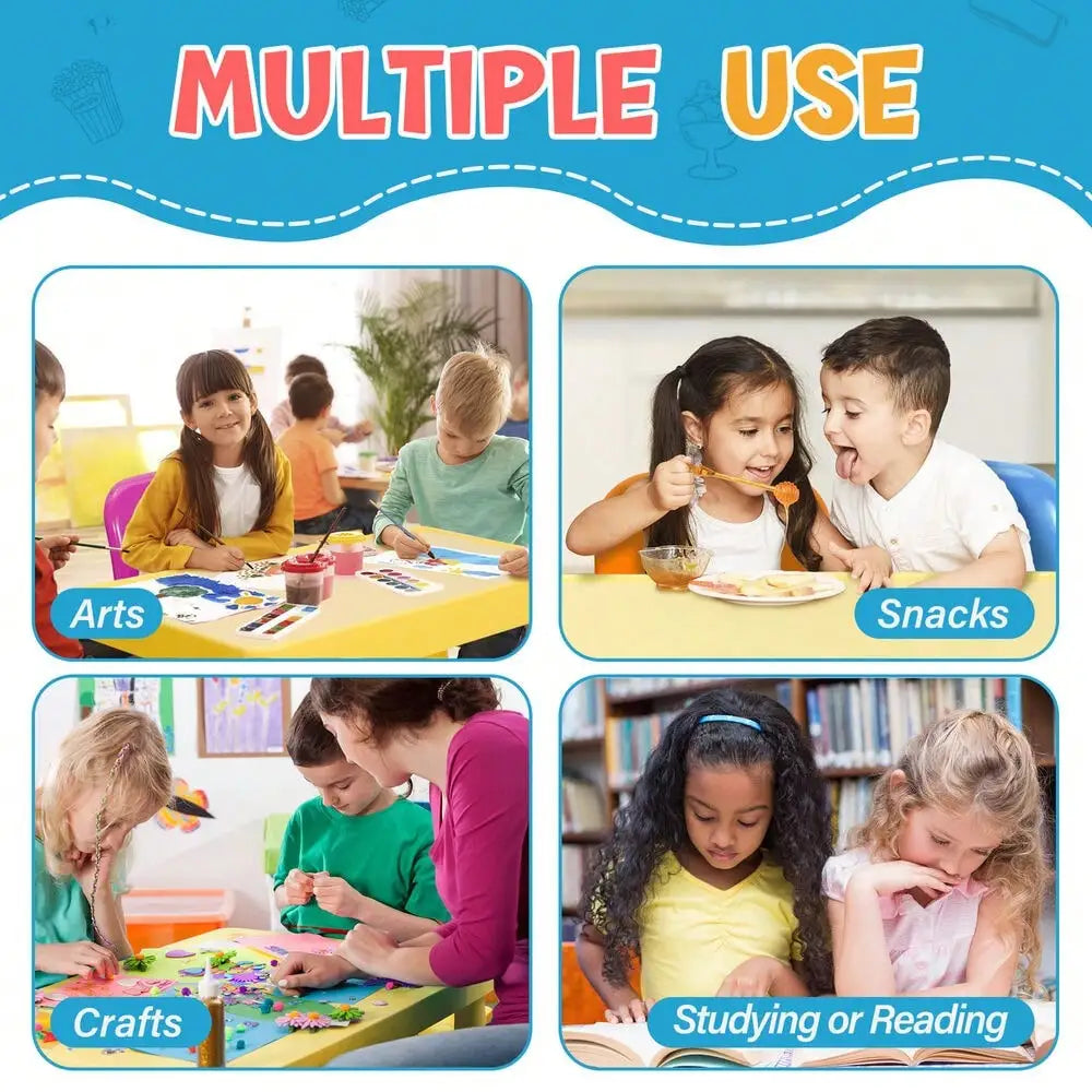 Kids Table And Four Chair Set For Toddlers Playroom Activities