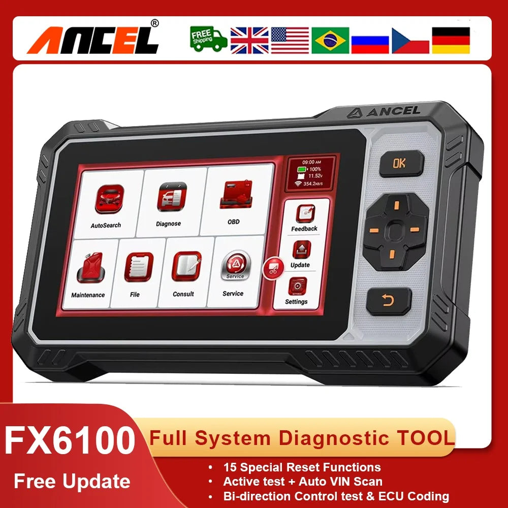 ANCEL FX6100 OBD2 Auto Scanner Diagnostic Tool With 15 Functions