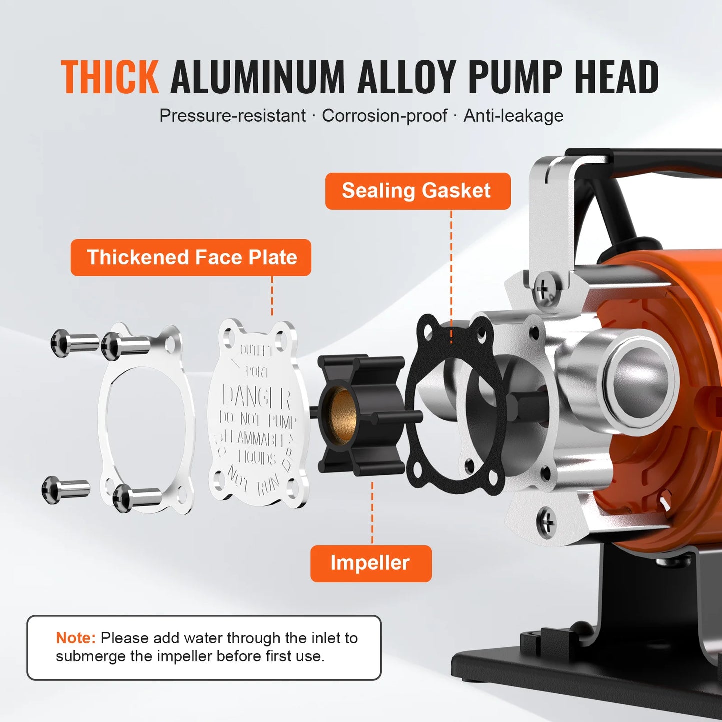 SucceBuy Water Transfer Pump 120V 360 GPH Portable Electric Pump