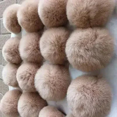 Fluffy Faux Fur Pom Poms For Keychains Hats Scarves DIY