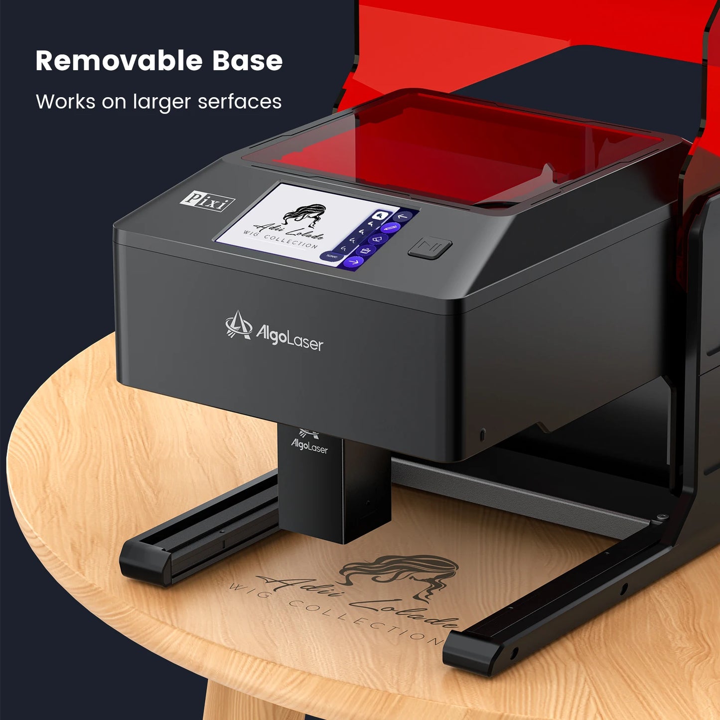 AlgoLaser Pixi 10W Touch Screen Smart Engraving Machine with Roller 100x100mm Engraving Area DIY Holiday Handmade Tool Water Cup