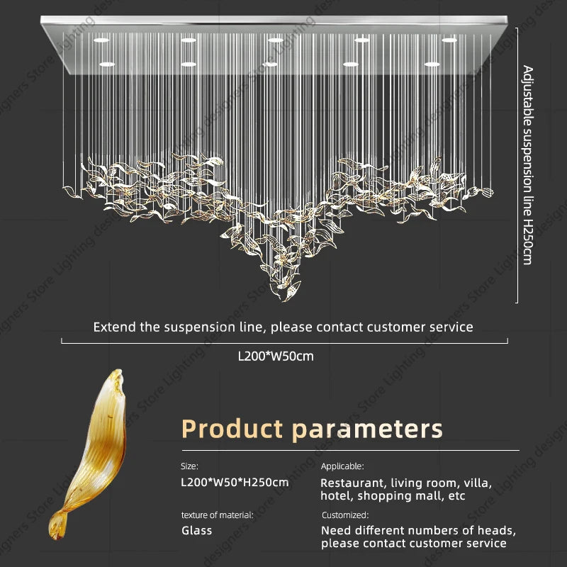 Yingxuan Pendant Light Chandelier For Living Room Kitchen Bar Dining