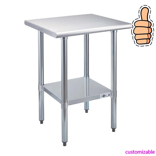 Stainless Steel Prep Table NSF Commercial Undershelf Heavy Duty Kitchen