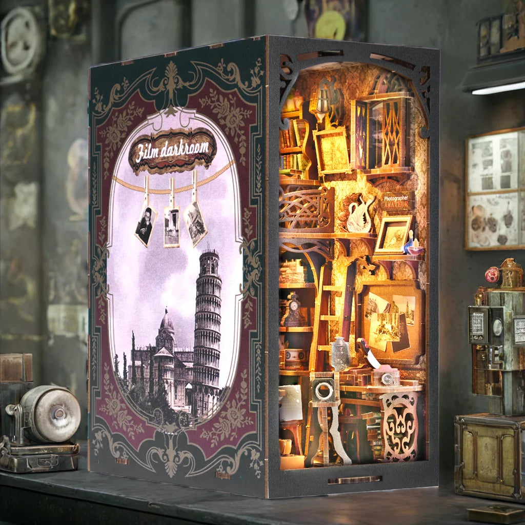 NONEHign-concerned Booknook Kit DIY Wooden Puzzle Miniature House