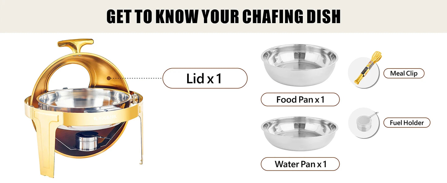 ROOMARK Chafing Dish Buffet Set Stainless Steel Catering Warmer