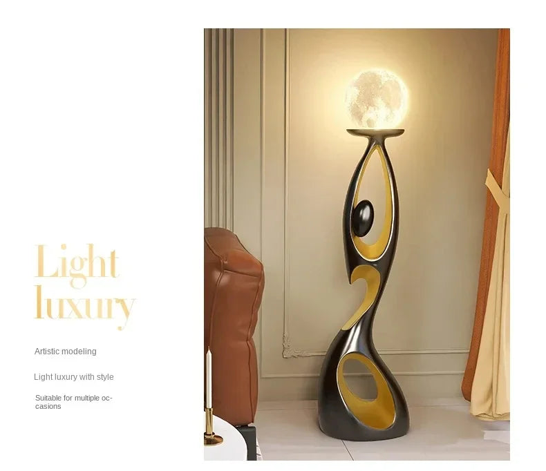 ENERLORD LED Floor Lamp Resin Night Glow For Living Room