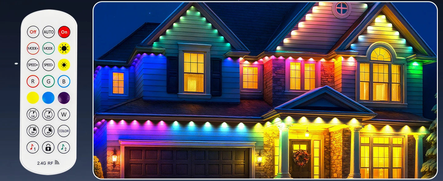 MIMIRGB Smart RGBIC Outdoor Lights 90 LEDs 75 Scene Modes