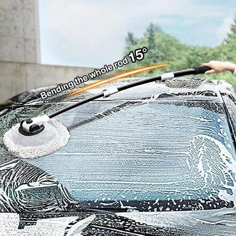 Hign-concerned Car Cleaning Brush Chenille Telescoping Mop Long Handle