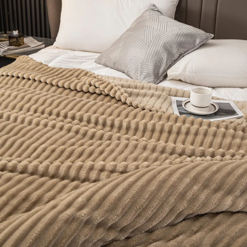 Soft Cashmere Wool Blanket for Sofa Bed with Anti Pilling