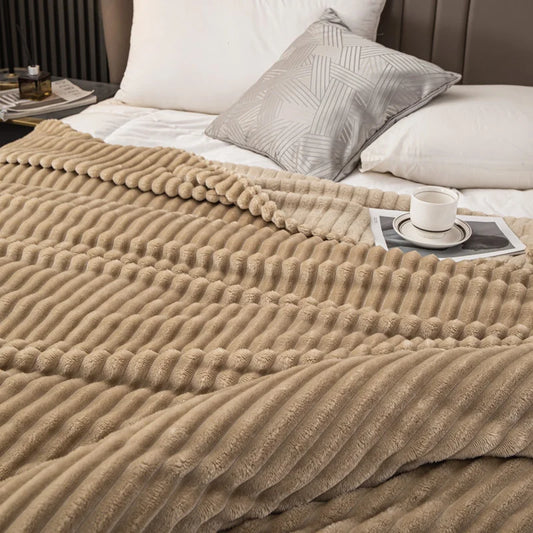 Soft Cashmere Wool Blanket for Sofa Bed with Anti Pilling