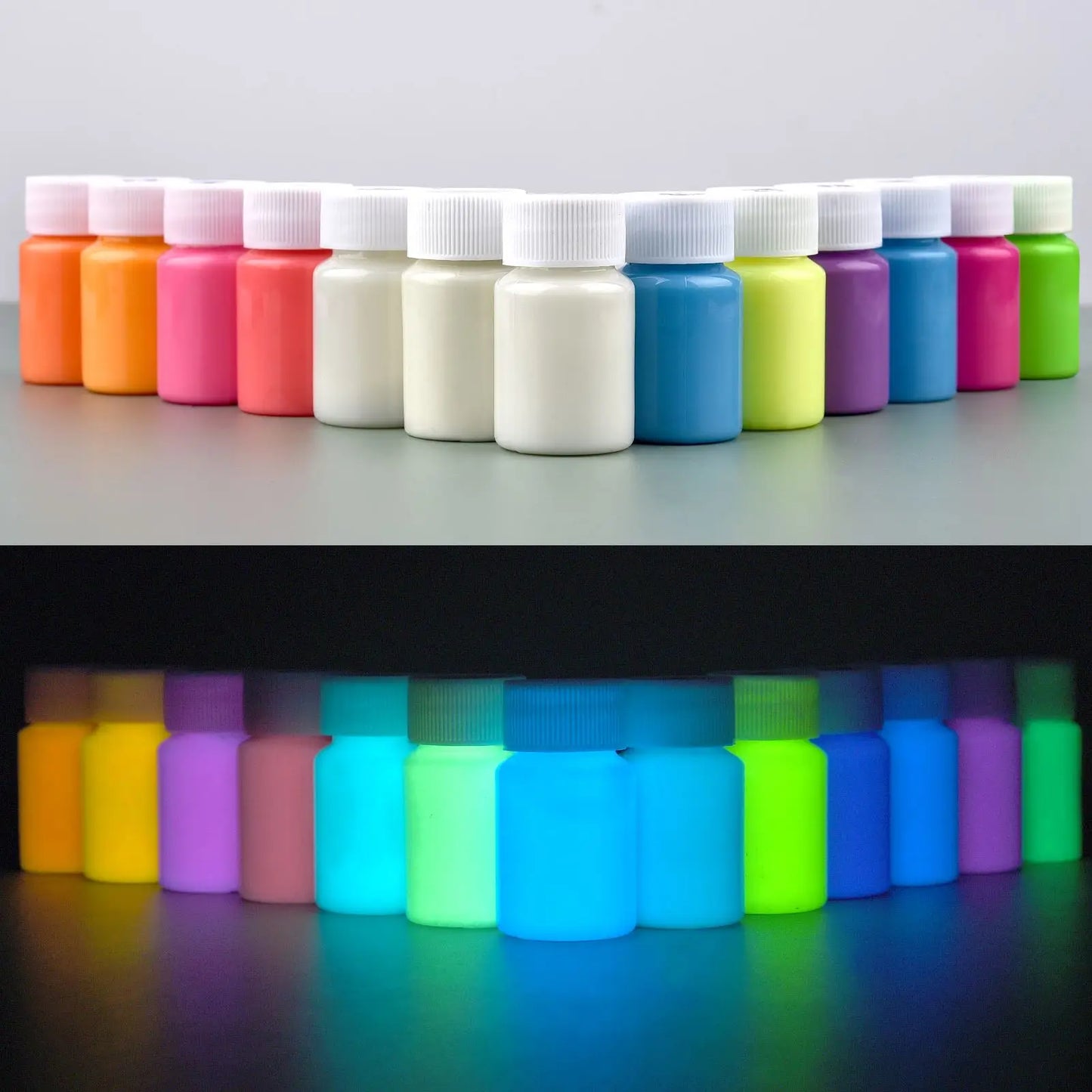 Water Based Luminous Fluorescent Paints Glow In The Dark Acrylics
