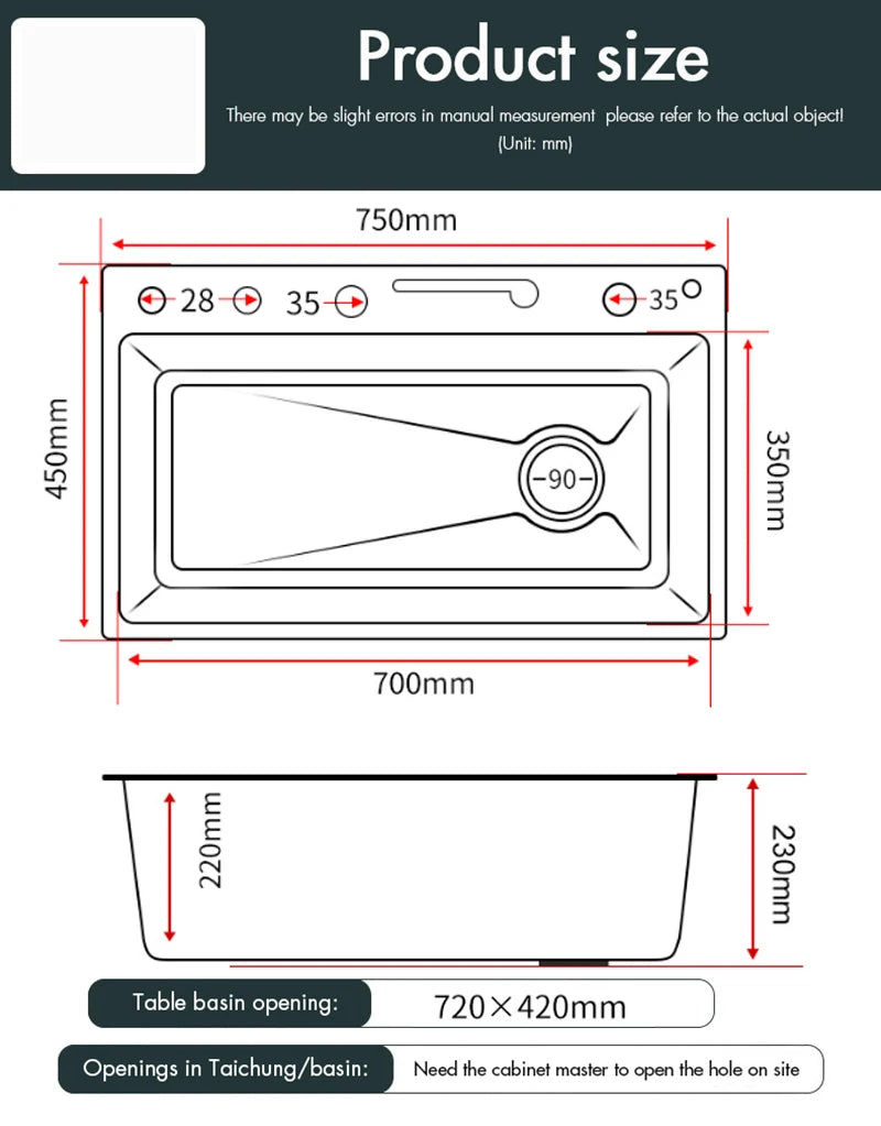 MYQualife 304 Stainless Steel Waterfall Kitchen Sink Digital Display Faucet
