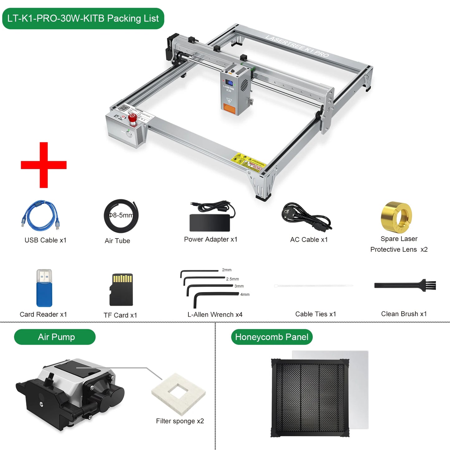 Laser Tree K1Pro Laser Engraver With 30W 40W Module