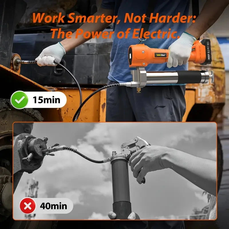 Taskstar 10000 PSI Cordless Electric Grease Gun 2 In 1