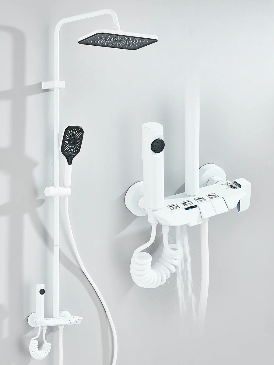 Quyanre 4 Way Shower System With Rain Shower Bidet Faucet