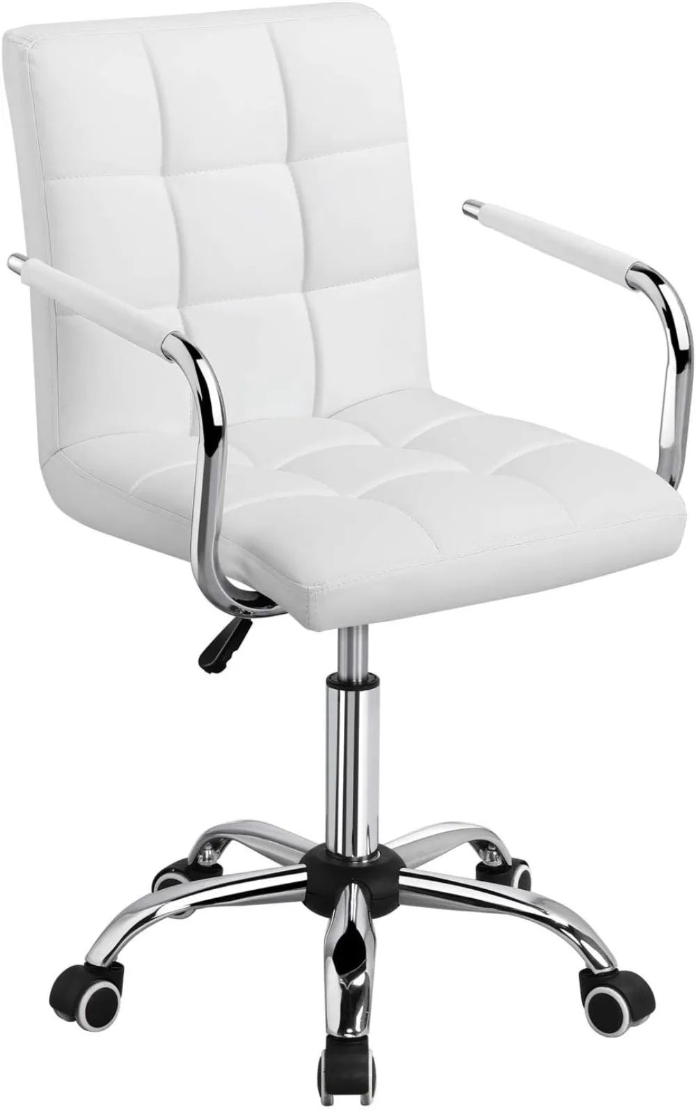 PU Leather Executive Office Chair With Wheels And Armrests Adjustable