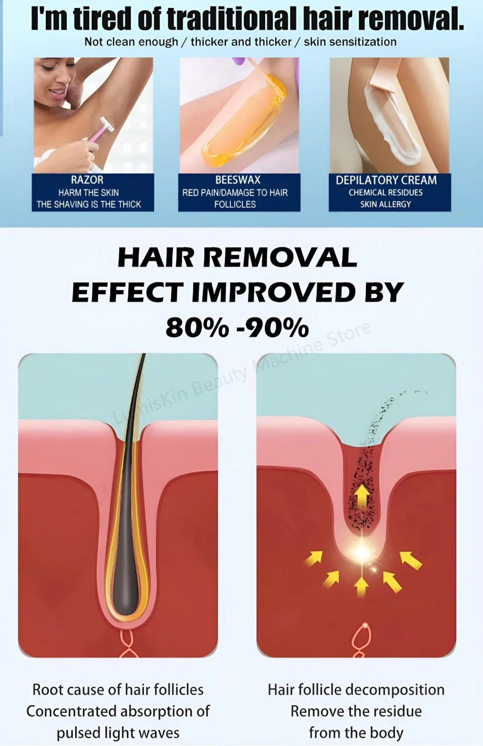 FEMUN 4000W Ice Cooling Diode Laser Hair Removal Device 755 940 1064 808nm