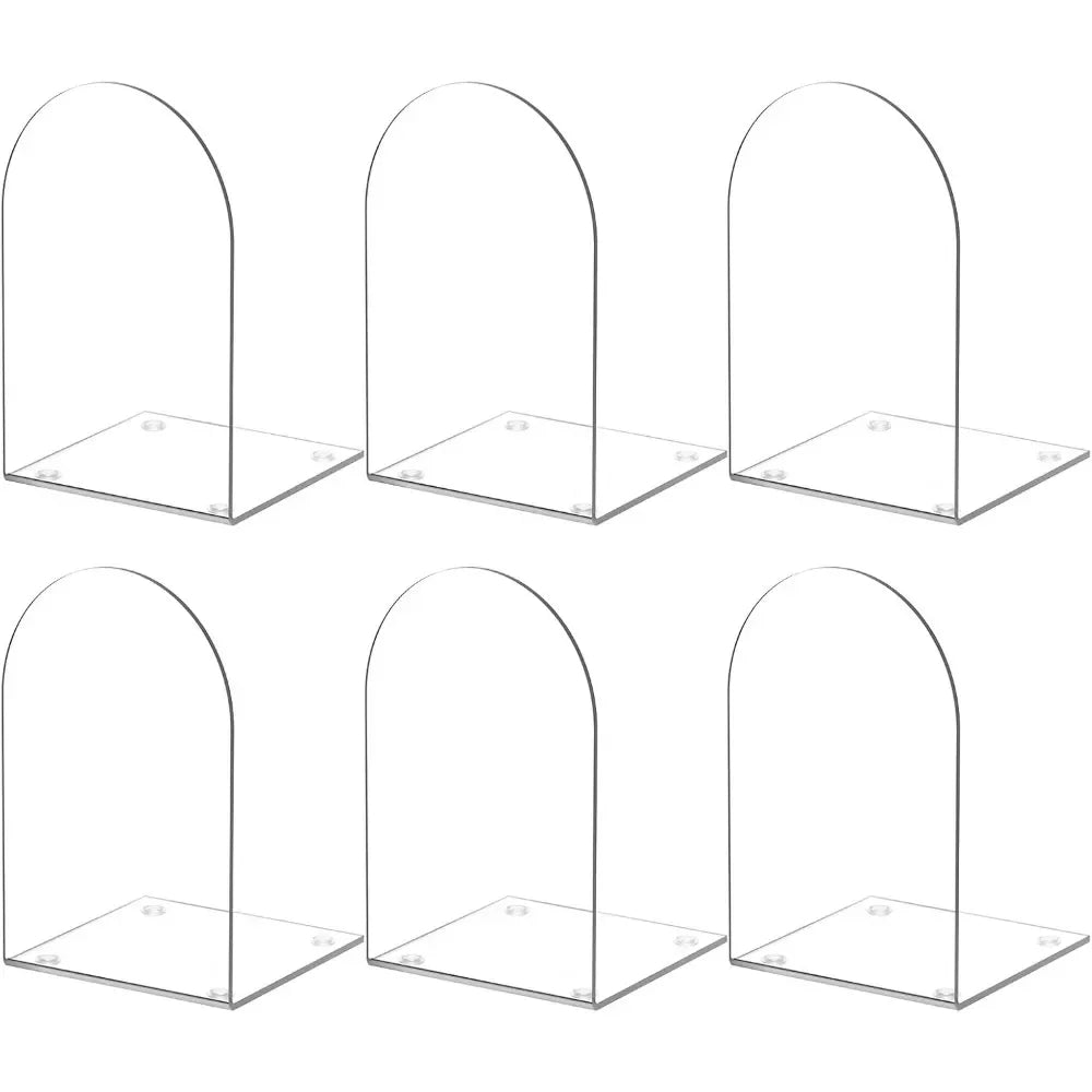 Hign-concerned 4-Piece Acrylic Bookends Set for Desks and Shelves