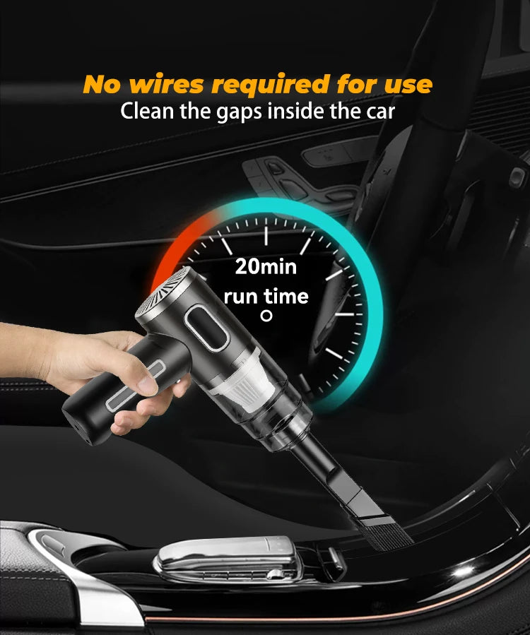 Portable Wireless Car Vacuum Cleaner Powerful Home Device