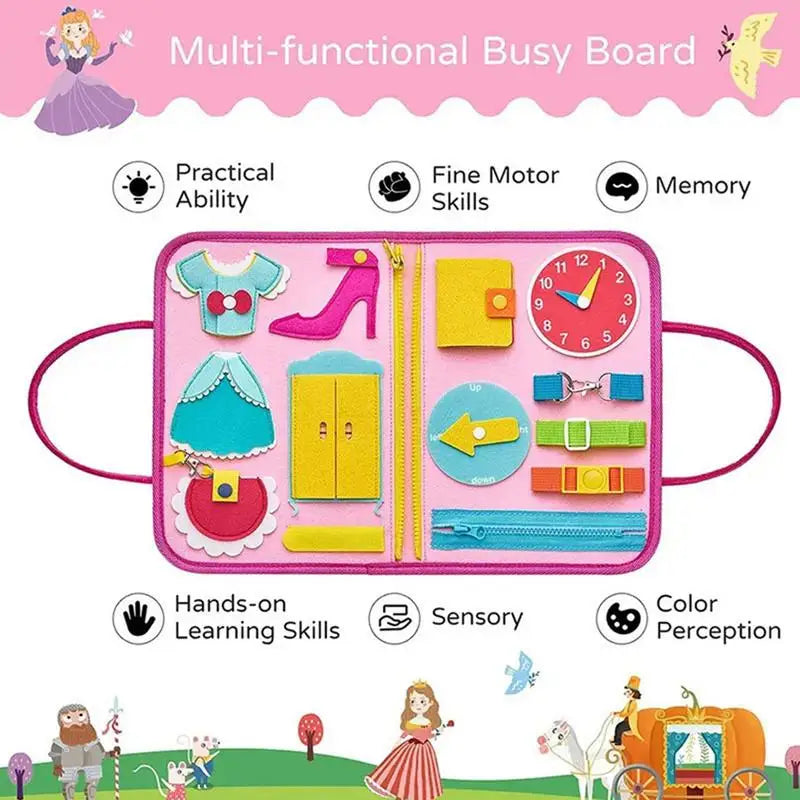 Montessori Felt Learning Board For Kids Fine Motor Skills Toy