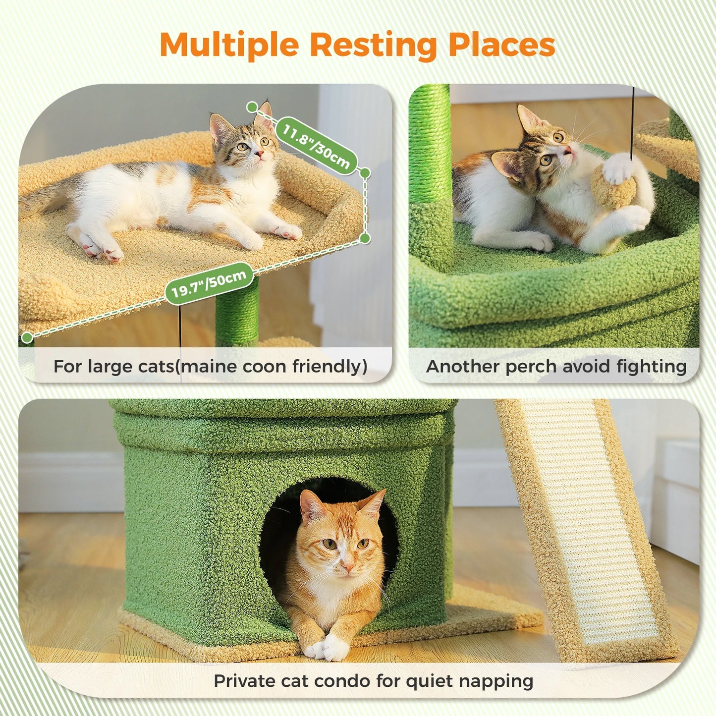 PAWZ Road Indoor Cat Tree With Sisal Scratching Post
