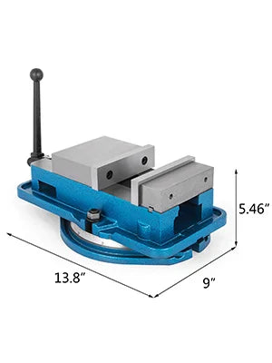 SucceBuy 3 Inch / 5 Inch Jaw Width Heavy Duty Milling Vise Bench Clamp Vise High Precision, 360 Degree Swiveling Base CNC Vise