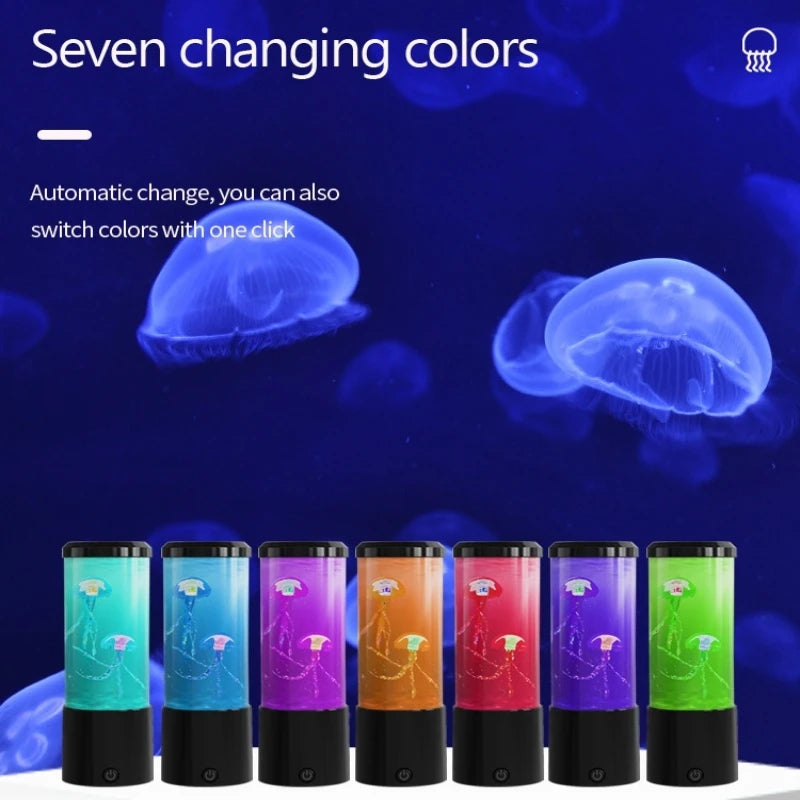 Ocean Jellyfish Night Light Aquarium Mood Lamp For Bedroom Decor
