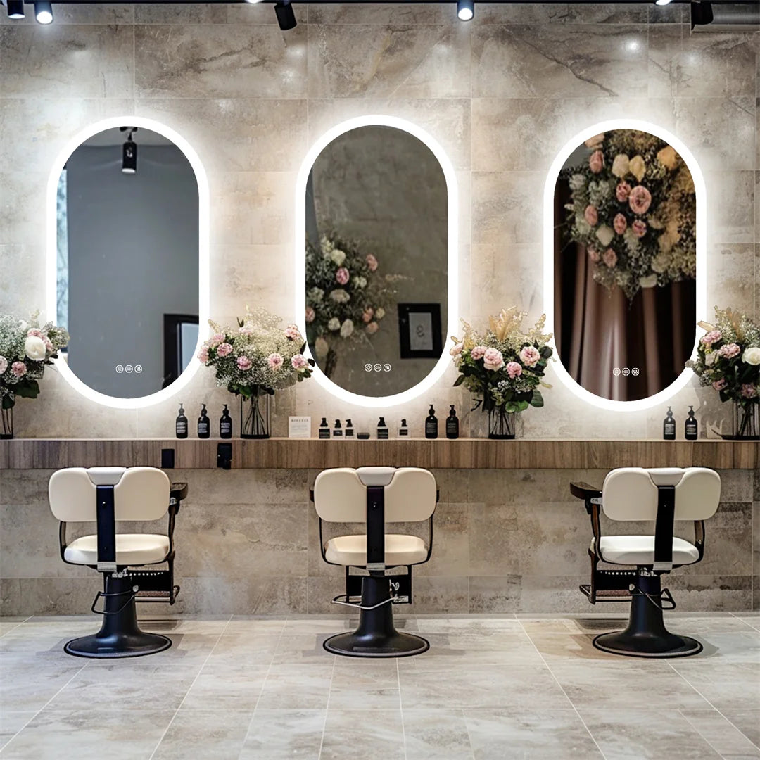 LUVODI LED Backlit Bathroom Mirror With Touch Dimming Defog IP44