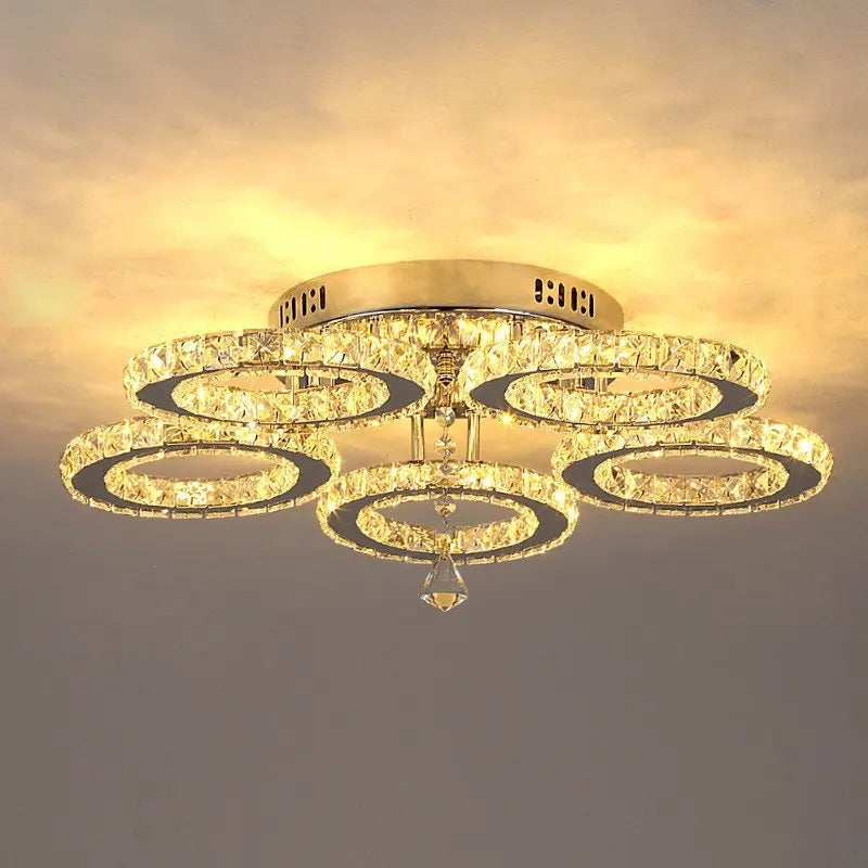 Modern Luxury Ceiling Crystal Chandelier Decoration Home Furniture Living Room Hanging Ceiling Lamp Kitchen Light Led Lighting