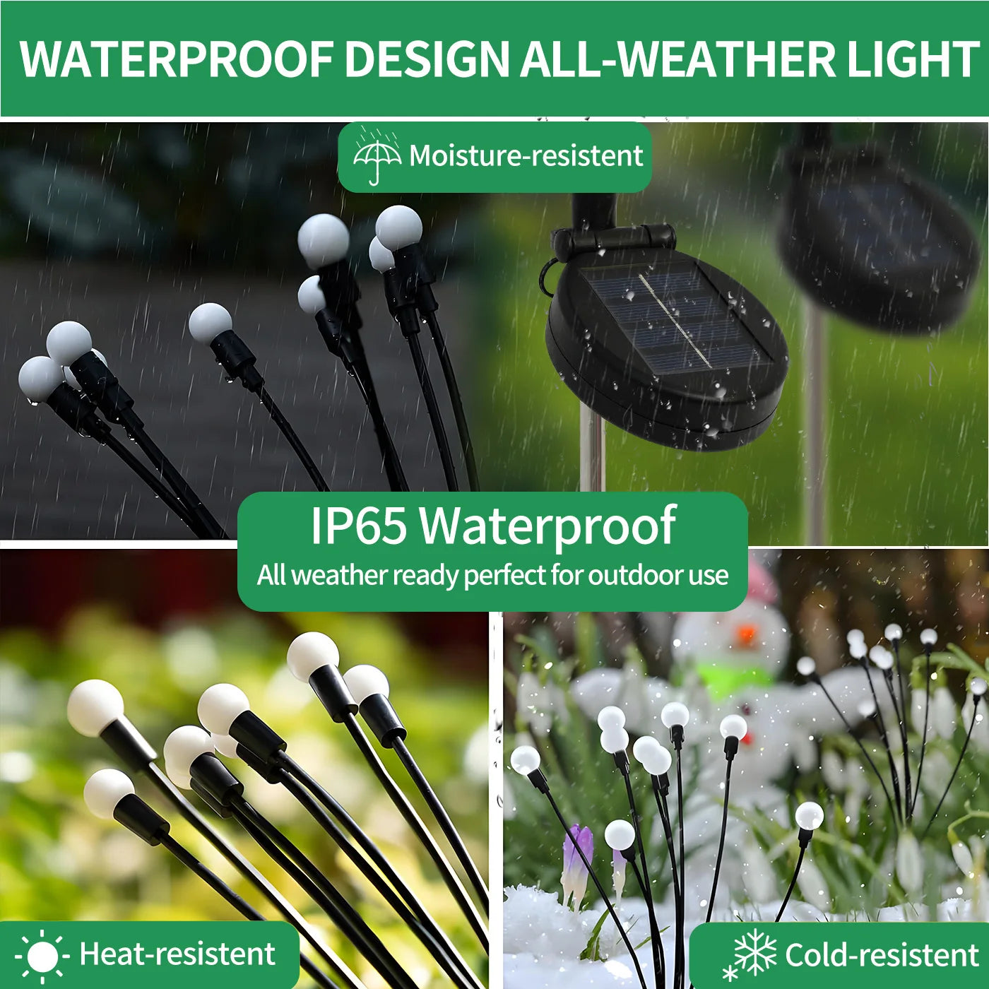 8 Head Solar Firefly LED Outdoor Decorative Garden Pathway Lights