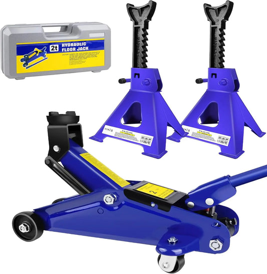 DayPlus Hydraulic Floor Jack And 3 Ton Axle Stands